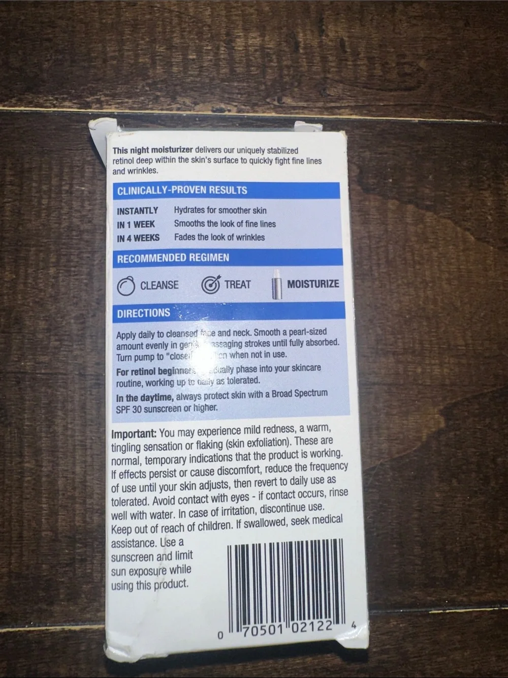 Neutrogena rapid wrinkle repair retinol moisturizer cream